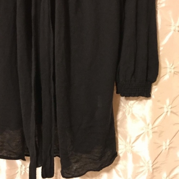 Free People Black Knit V Neck Tunic Sweater Dress Cashmere - Picture 3 of 11